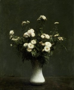 Vas med krysantemum av Henri Fantin-Latour
