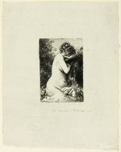 Crying Woman: Studie av en sittande kvinna i rätt profil av Ignace Henri Jean Fantin Latour
