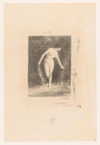 Diana ontkleedt sig om te baden Diana Gedichten van André Chénier (serietitel) Illustrationer till André Chéniers dikter (serietitel) av Ignace Henri Jean Fantin Latour