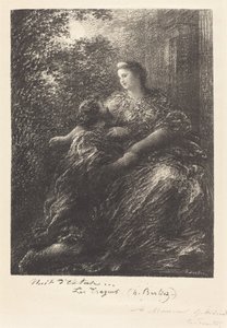 Duett från "The Trojans" (6:e tallrik) av Ignace Henri Jean Fantin Latour