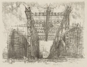 English War Work: The Gantry (A Merchant Shipyard) av Ignace Henri Jean Fantin-Latour