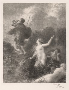 Goetterdaemmerung: Siegfried och flickorna av Ignace Henri Jean Fantin Latour