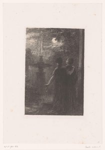 Hero och Ursule vid en fontän i månskenet Beatrice och Benedict. Akt I. Nocturne Hector Berlioz liv och verk (serietitel) av Ignace Henri Jean Fantin Latour