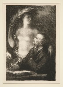 La Muse (Musan) av Ignace Henri Jean Fantin Latour