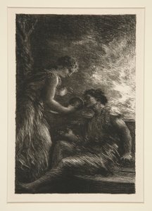 La Valkyrie: Akte I, Sieglinde et Siegmund (Valkyriorna: Akt I, Sieglinde och Siegmund) av Ignace Henri Jean Fantin-Latour