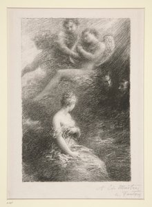 La damnation de Faust: apparition de Marguerite (The Damnation of Faust: The Apparition of Marguerite) av Ignace Henri Jean Fantin-Latour