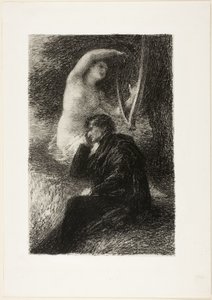 Lélio: The Aeolian Harp, från Hector Berlioz, sa vie et ses oeuvres av Ignace Henri Jean Fantin Latour