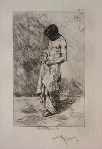 Man söker efter loppor av Ignace Henri Jean Fantin-Latour