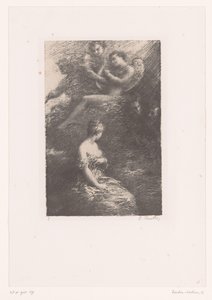 Marguerite visar sig för Faust och Mephisto från himlen La Damnation de Faust. Apparition de Marguerite Hector Berlioz liv och verk (serietitel) av Ignace Henri Jean Fantin Latour