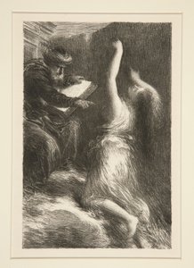 Parsifal: acte II, ?vocation de Kundry (Parsifal: Acte II, Evocation of Kundry) av Ignace Henri Jean Fantin Latour