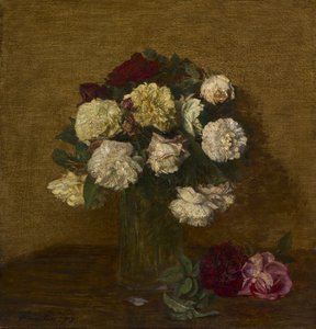 Rosor i en vas, 1878 av Ignace Henri Jean Fantin-Latour