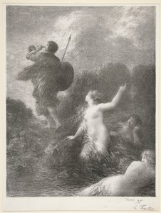 Siegfried och Rhenjungfrun av Ignace Henri Jean Fantin-Latour