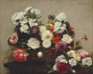 Stilleben med blommor, 1881. av Ignace Henri Jean Fantin Latour
