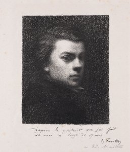 Konstnären vid 17 år av Ignace Henri Jean Fantin-Latour