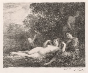 Badgästerna av Ignace Henri Jean Fantin-Latour