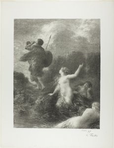 Twilight of the Gods: Siegfried and the Rhen Maidens av Ignace Henri Jean Fantin Latour