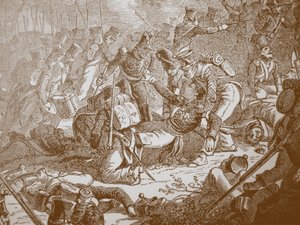 General Gudins död i slaget vid Valutino, 1830-talet