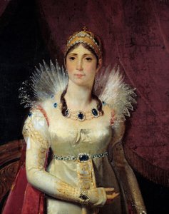 Porträtt av imponen Josephine de Beauharnais (1763-1814) Detalj. Målning av Henri Francois Riesener (1767-1828) 1806 sön. 2,3x1,3 m Malmaison, Malmaisons slott och Bois Preau - Porträtt av kejsarinnan Josephine de Beauharnais (1763-1814) - Detalj.