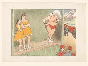 Tre skådespelare på en scen Föreställningar från Théâtre Libre (serietitel) Les Programs du Théâtre Libre (serietitel) av Henri Gabriel Ibels