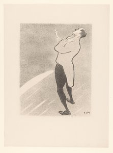 Porträtt av komikern Kam-Hill Kam-Hill Kafékonsertens artister (serietitel) Le Café Concert (serietitel) av Henri Gabriel Ibels