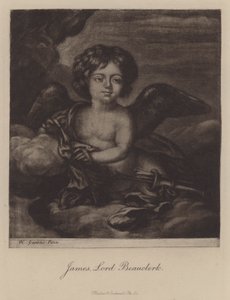 James, Lord Beauclerk, andra son till kung Charles II och Nell Gwyn (gravyr)