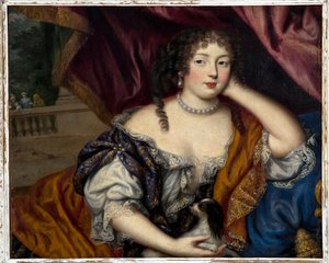 Louise Renee de Penancoet de Keroual (1649-1734) hertiginna av Portsmouth och Aubigny - Porträtt av Louise Renee de Penancoet de Keroualle, favorit älskarinna till kung Charles II av England (1630-1685)