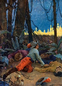 Representation av El Dorado (El Dorado eller Eldorado) ett legendariskt guldcitat som lockade européer på 1500- och 1600-talen och uppstod vid tiden för erövrarna av den nya världen av conquistadorerna på 1500-talet (Myten om El Dora