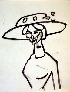 En bredbrättad hatt av Henri Gaudier-Brzeska
