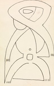 Figurstudie för en reliefdesign av Henri Gaudier-Brzeska