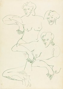 Fem studier av en kvinnlig figur av Henri Gaudier-Brzeska
