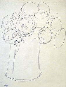 Blommor i en kanna av Henri Gaudier-Brzeska