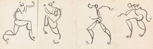 Fris av fyra dansande figurer av Henri Gaudier-Brzeska
