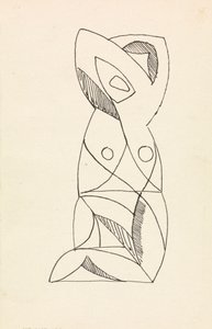 Knästående kvinnlig figur av Henri Gaudier Brzeska