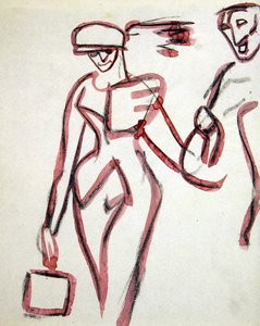 Promenader med följeslagare av Henri Gaudier-Brzeska