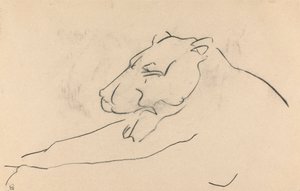Liggande lejoninna av Henri Gaudier-Brzeska