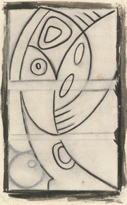 Reliefdesign av en abstrakt kvinnlig figur av Henri Gaudier-Brzeska