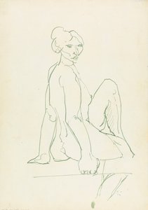 Sittande kvinnlig figur av Henri Gaudier-Brzeska