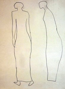 Silhuetter (Promenaders) av Henri Gaudier-Brzeska