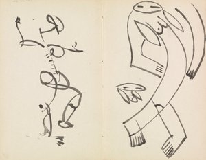 Studier av två dansande figurer av Henri Gaudier Brzeska