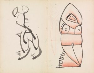Studie för en figural skulptur, hukande figur av Henri Gaudier-Brzeska
