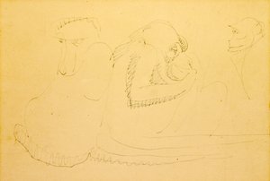 Tre apor av Henri Gaudier-Brzeska