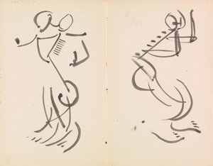 Två dansande figurer av Henri Gaudier-Brzeska