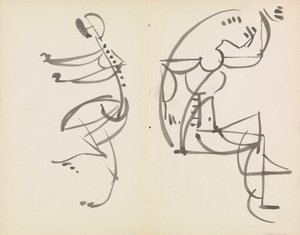 Två figurstudier av Henri Gaudier-Brzeska