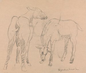 Två getter av Henri Gaudier-Brzeska