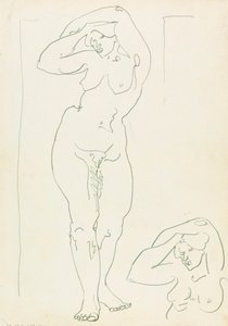 Två studier av en kvinnlig figur av Henri Gaudier-Brzeska