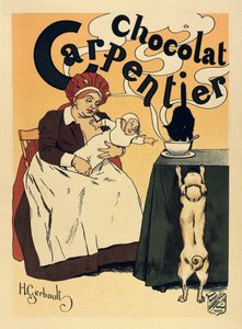 Reklam för chokladdrycken Carpentier, ca 1900 (affisch) av Henri Gerbault
