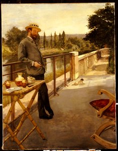 En elegant man på en terrass, 1885 av Henri Gervex