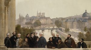 Panorama över århundradet: Dupré, Rousseau, Isabey, Millet, Couture, Daubigny, Diaz, Corot, Troyon, Fromentin, Barye, Decamp, Courbet, Robert-Fleury av Henri Gervex