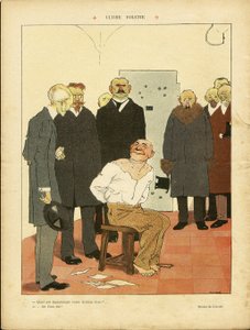 Illustration av Henri Gousse (1872-1914) i Le Rire, 27/03/09 - Ultimate toalett - Dödsstraff Avrättning Echafaud