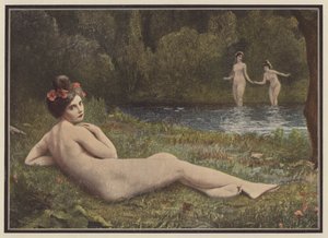Sommarens nöjen (färg litho) av Henri Guinier
